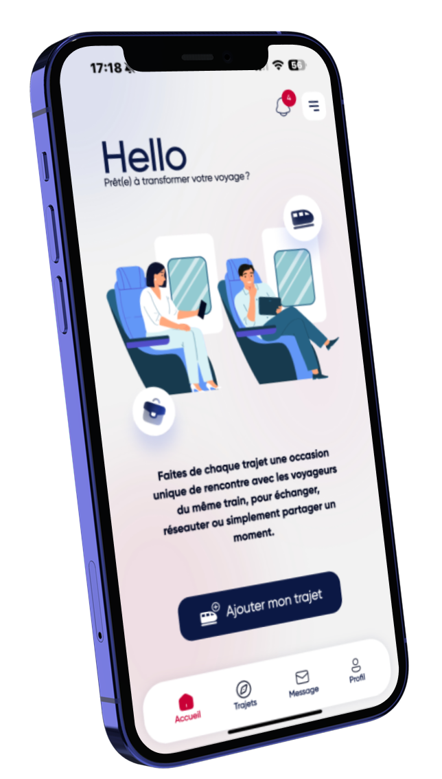 Écran Spokkers : profils des professionnels à bord du train